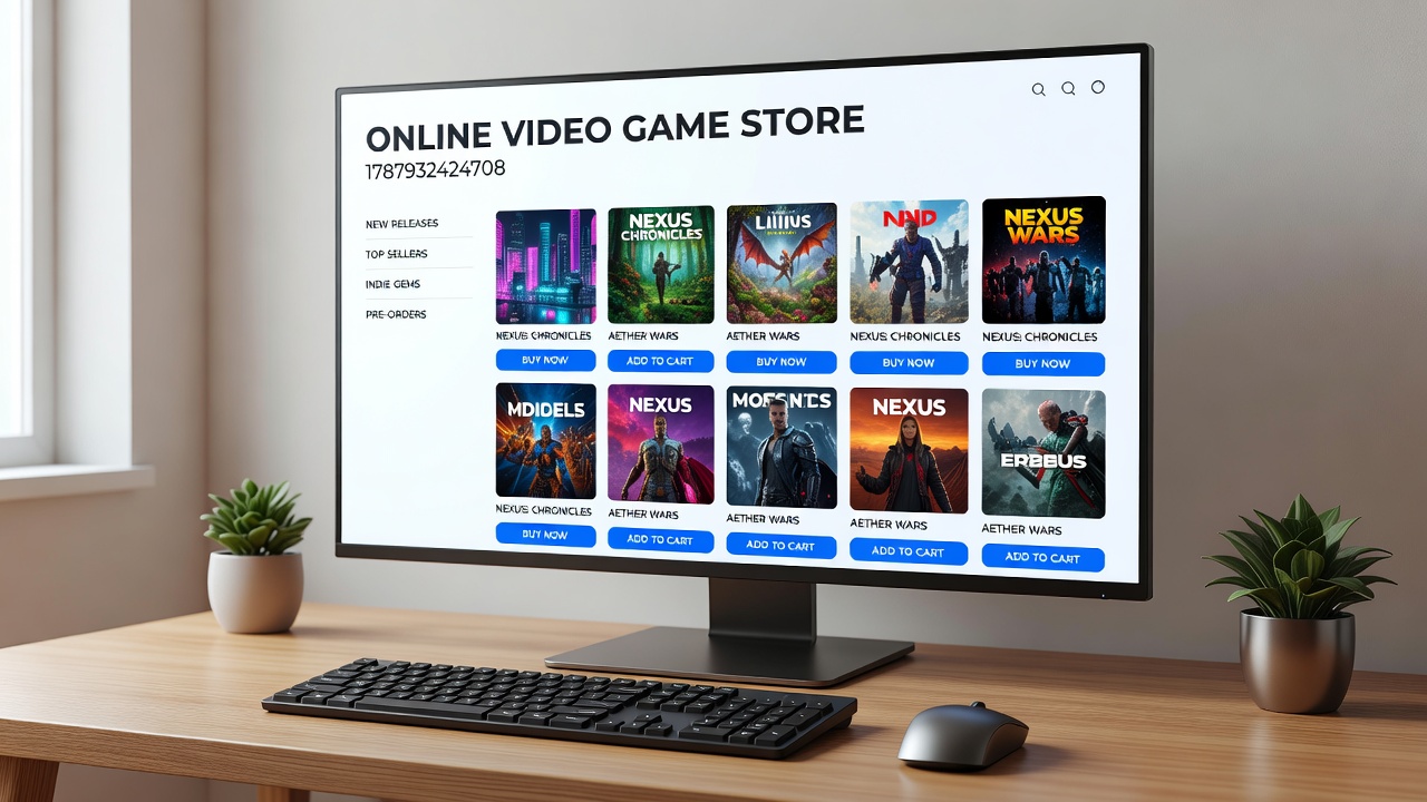 Detailed view of category listings within a gaming retail platform showing interconnected product groups