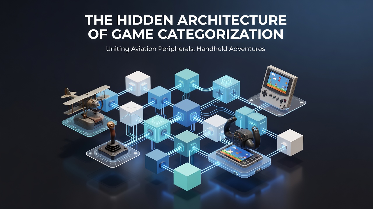 Overview of game categorization systems linking aviation peripherals with handheld and console products in retail platforms