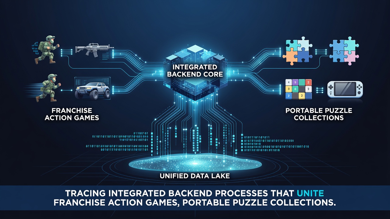Integrated backend category structures linking franchise titles, puzzle libraries, and aviation accessories